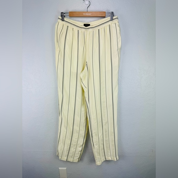 J. Crew Size 10 Pull-on pant in multistripe jacquard high rise ivory cream - Picture 3 of 9